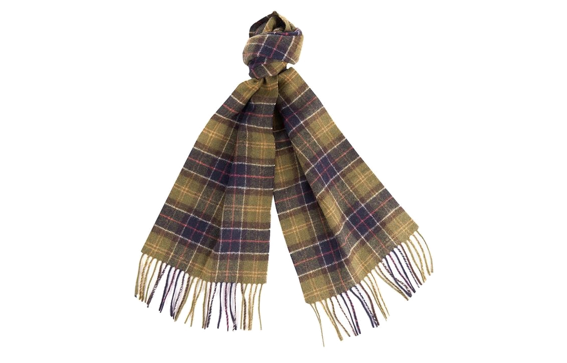

Тартановый шарф с бахромой BARBOUR
