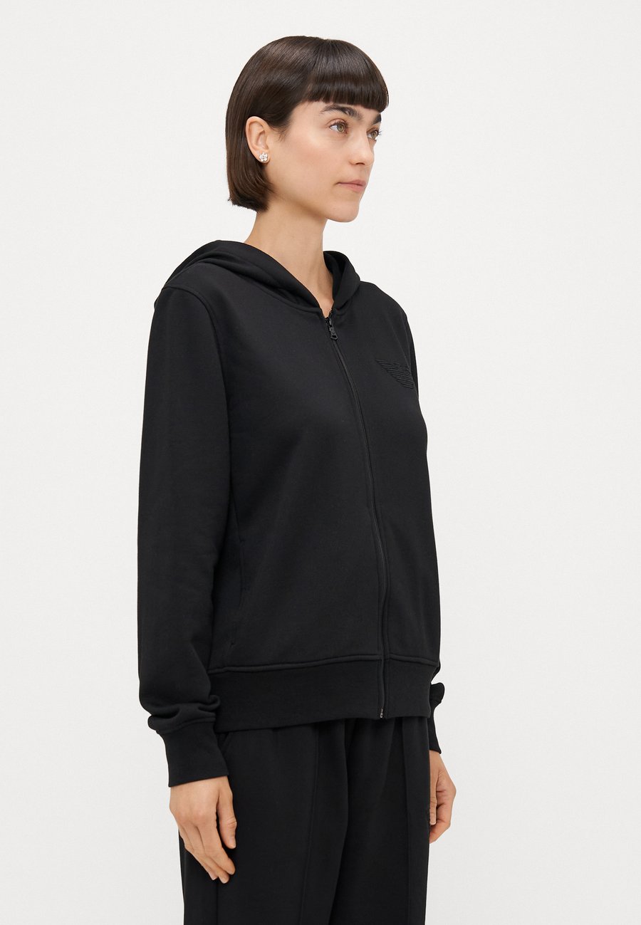 Пижамный топ Emporio Armani HOODED FULL ZIP , Black — фото 4