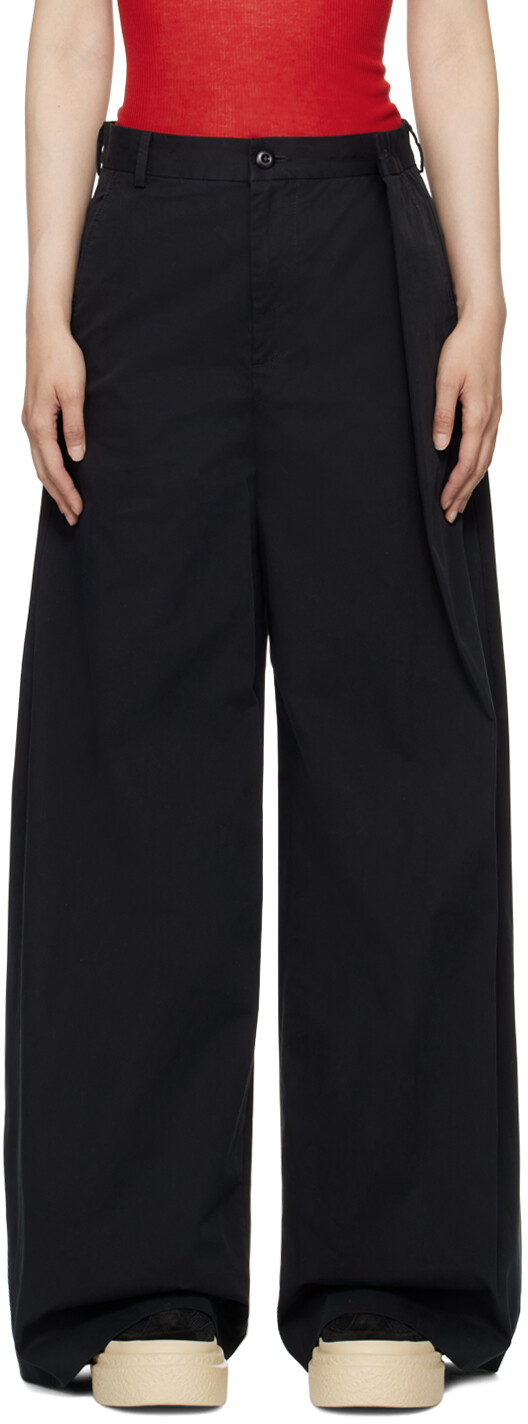 

Широкие брюки MM6 Maison Margiela, черный
