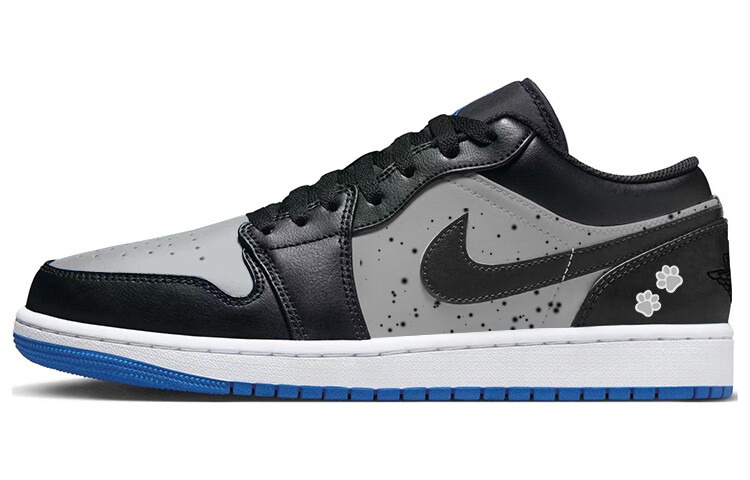 

Кроссовки Air Jordan 1 Vintage Basketball Shoes Men Low-top Black/grey, черный