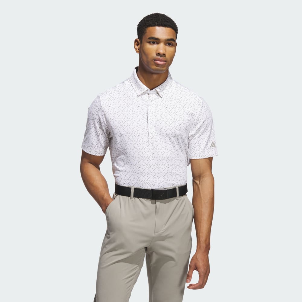 

Спортивная футболка Adidas Ultimate365 Micro Argyle Polo Shirt, цвет White/Putty Beige