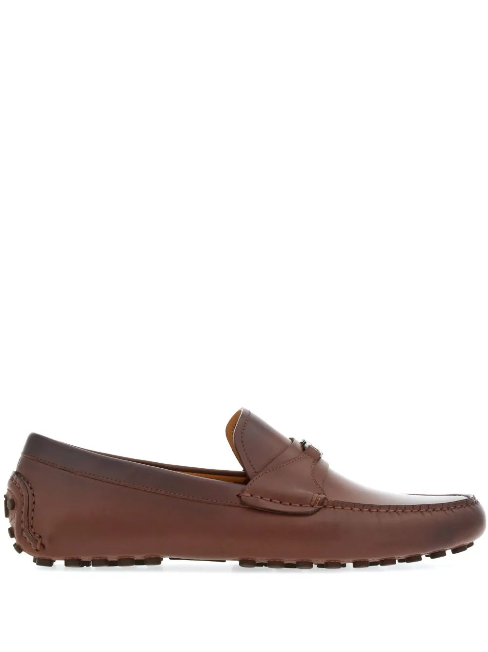 

Лоферы с декором Gancini Ferragamo, коричневый