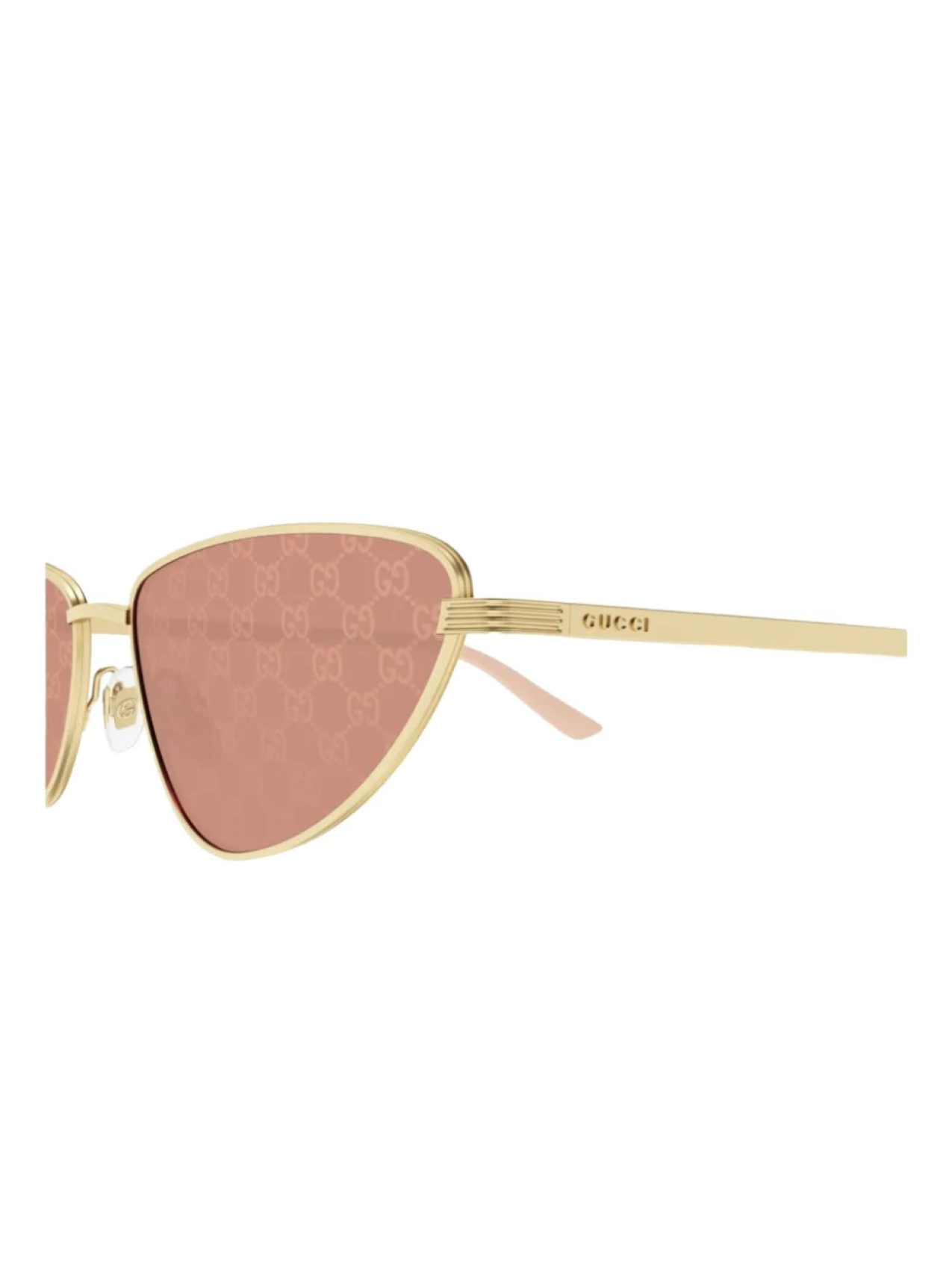 Солнцезащитные очки Gucci Eyewear «кошачий глаз», золотой — фото 3