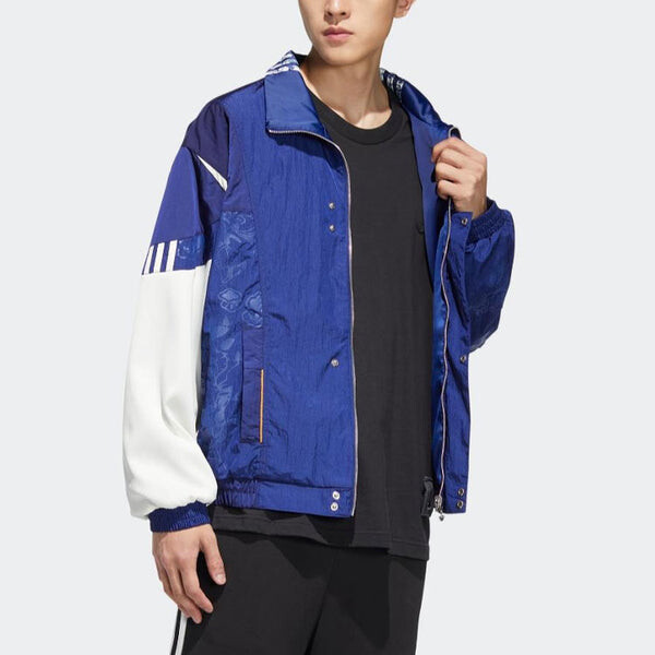 Куртка adidas originals Series Reversible Sports Jacket Couple Style Blue, синий — фото 4