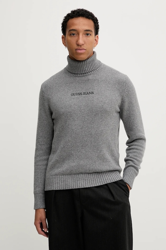 

Свитер из смесовой шерсти Guess Jeans, серый