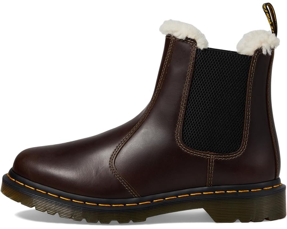 Ботинки Dr. Martens 2976 Leonore Faux Fur, темный хаки — фото 4