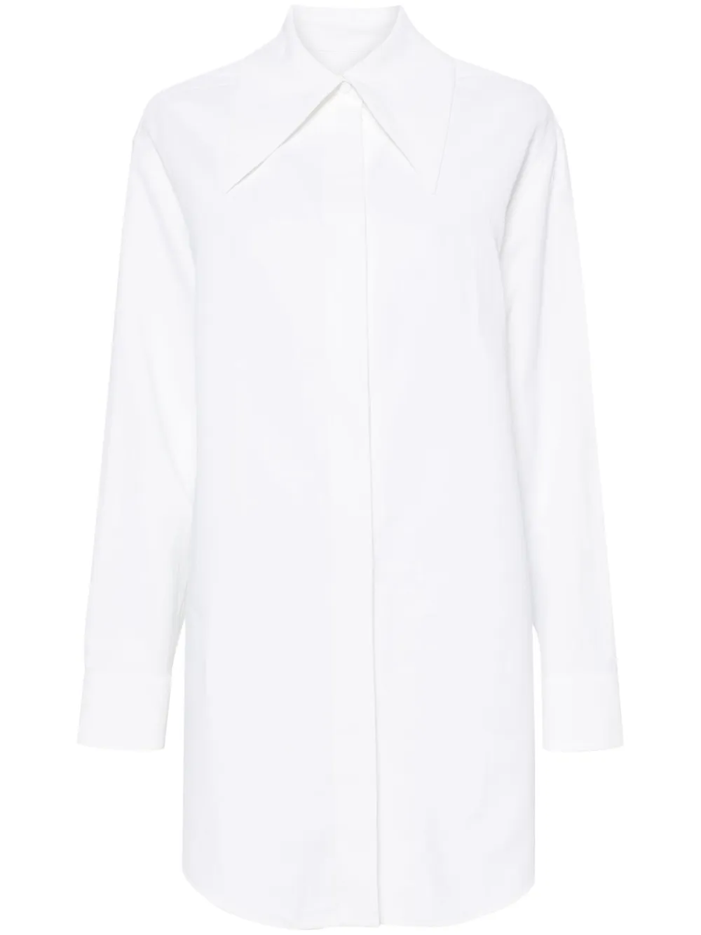 

Льняная рубашка из ткани шамбре JIL SANDER, белый