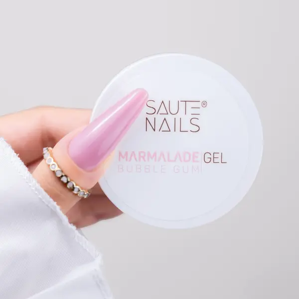 Гель для наращивания жевательной резинки, 50 г Saute Nails Marmalade gel, цвет bubble gum — фото 2