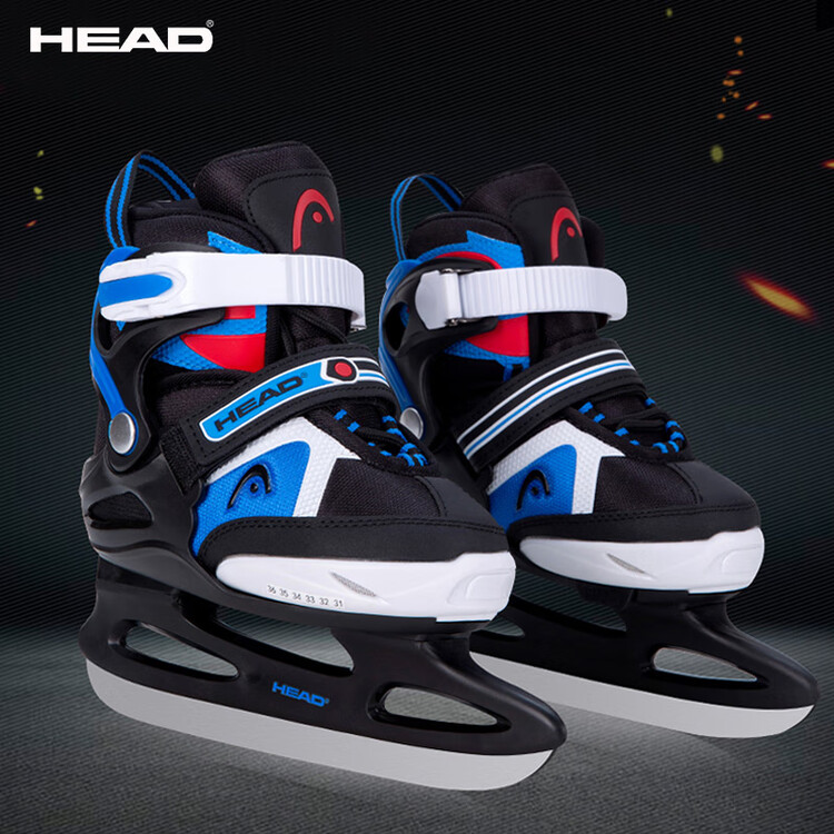 

HEAD Детские коньки для фигурного катания Prince Blue And Black, регулируемые, утепленные, для начинающих, размер M (31-36)