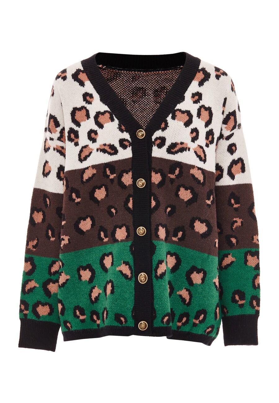 

Вязаный кардиган ebeeza, цвет Brown/Green