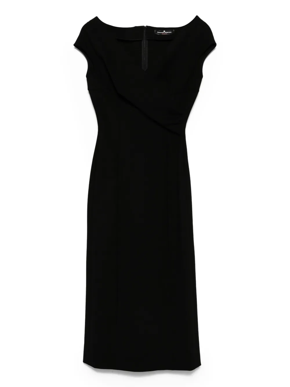 

Платье миди с короткими рукавами Ermanno Scervino, черный