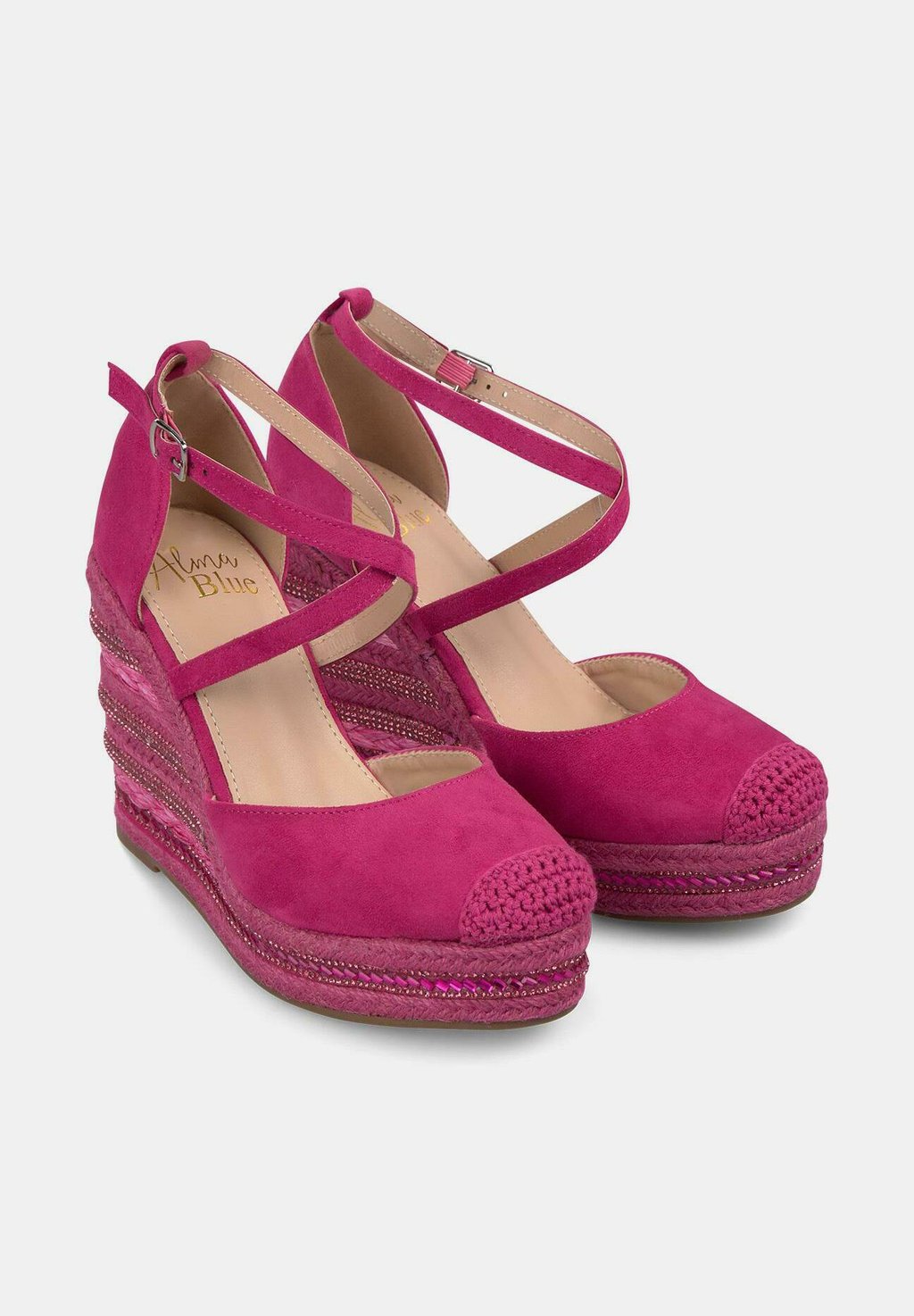 Босоножки на платформе DE CON PUNTERA REDONDEADA Y CIERRE CON HEBILLA Alma Blue, цвет Fucsia Jaspeado — фото 2