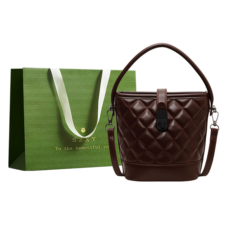 

Три утенка PU ведерко через плечо сумка клатч обычная женская черный/белый/кофе