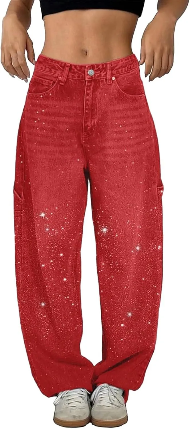 

Джинсы женские low rise baggy straight wide leg