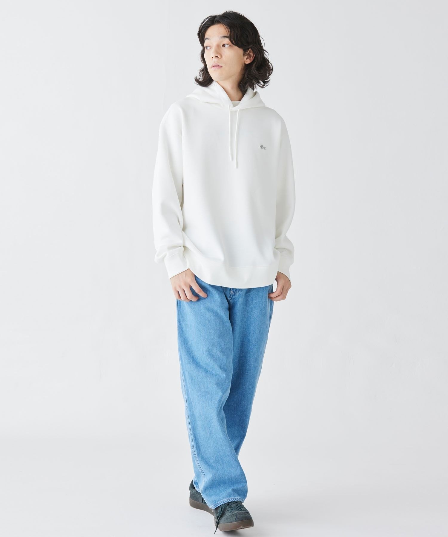 Худи LACOSTE из вязки пике, Off white — фото 4