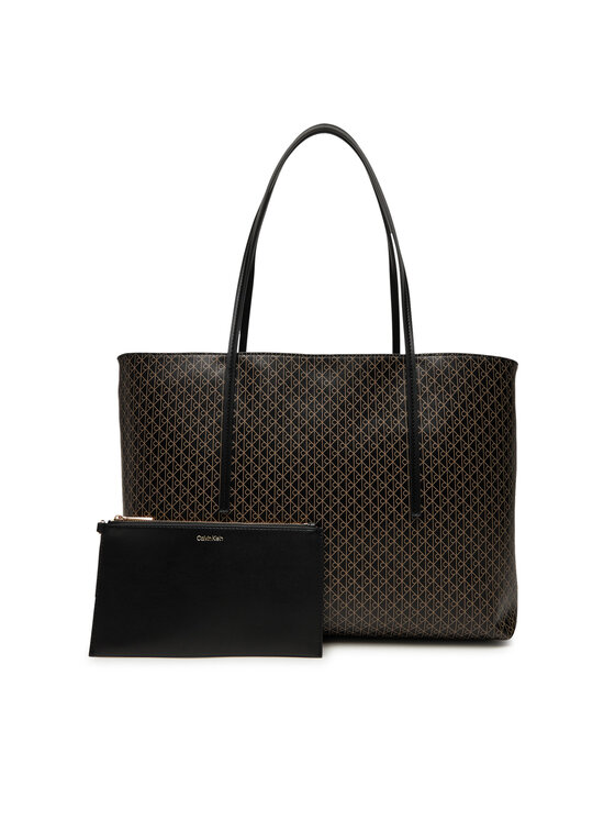 

Женская сумка Emblem Aop Tote W/ Pouch LV04F3266G Calvin Klein, чёрный