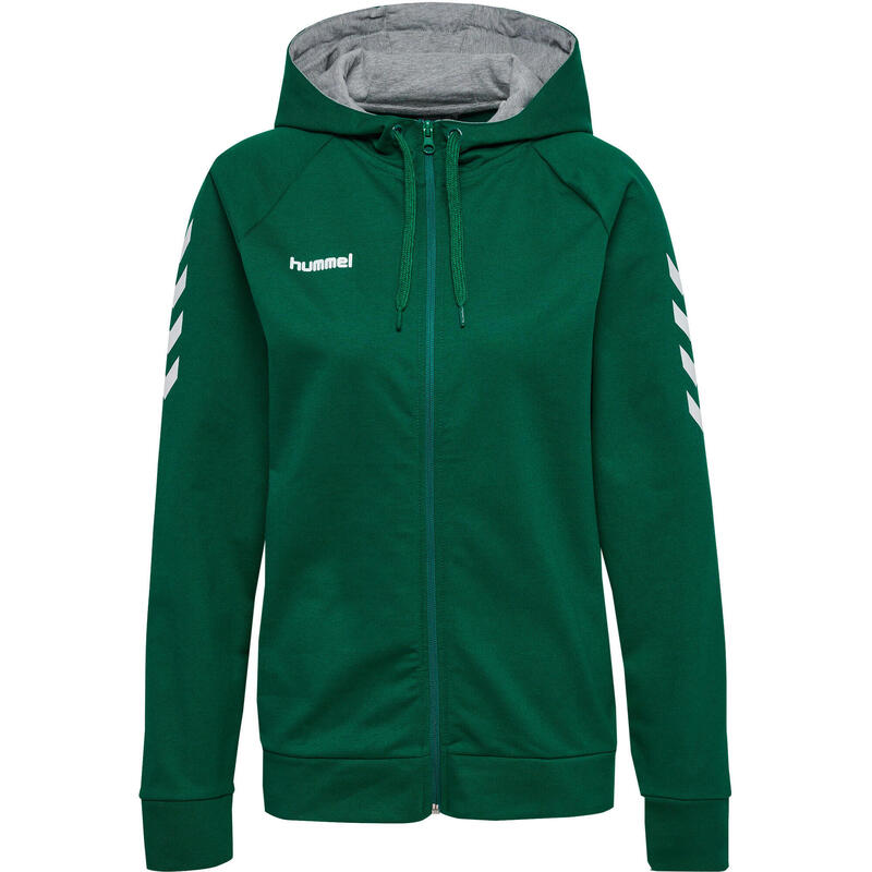 

Hmlgo Zip Hoodie Женская мультиспортивная толстовка HUMMEL, цвет gruen