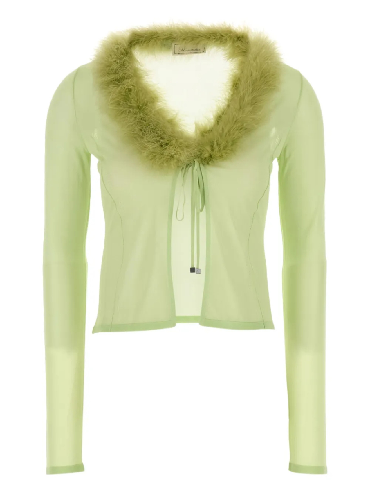 

Кардиган с воротником из искусственного меха Blumarine, зеленый