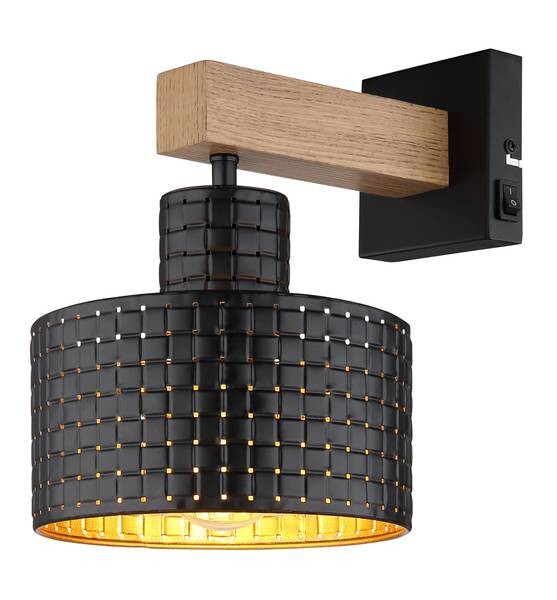 

Светодиодный настенный светильник MeineWunschleuchte Schwarz Gold, Ø 18cm цвет schwarz gold