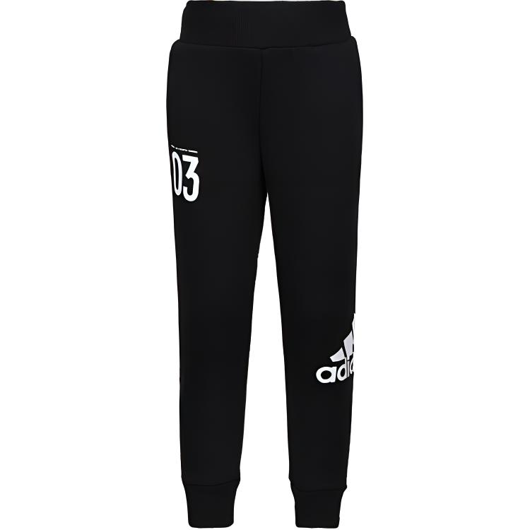 

Adidas Трикотажные спортивные штаны черные детские