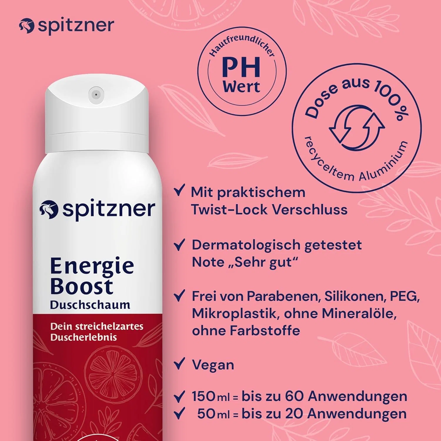 Пена для душа «Energy Boost» 150 мл (6 шт.) от Spitzner Spitzner — фото 4