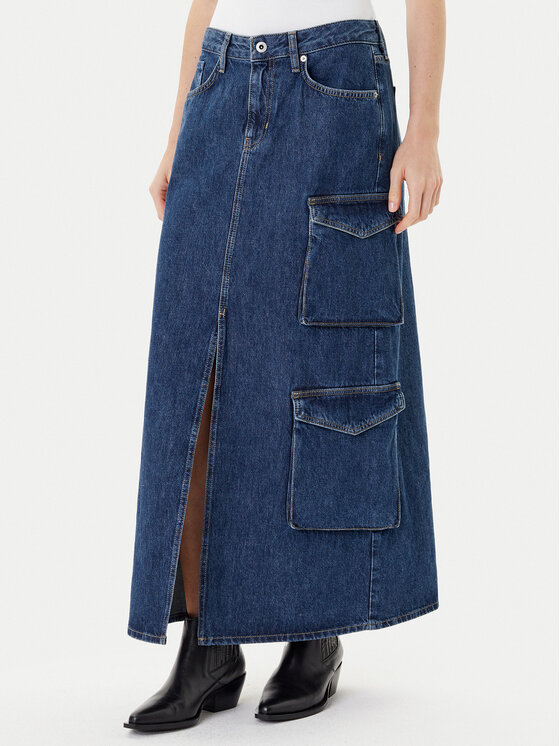 

Джинсовая юбка regular fit A3W12011 Karl Lagerfeld Jeans, синий