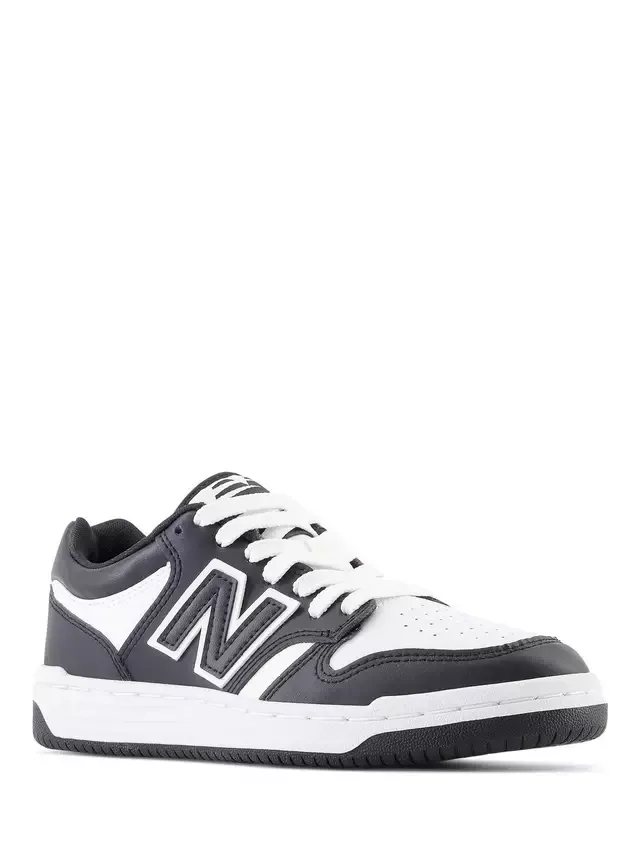 Детские кроссовки на шнуровке 480, черно-белые New Balance — фото 2