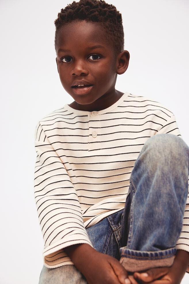 

Рубашка хенли H&M, бежевый
