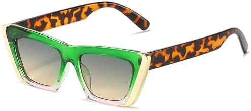 

Модные солнцезащитные очки для женщин, прозрачные градиентные очки с защитой от УФ-излучения UV400, ретро-очки для мужчин, контрастные солнцезащитные очки MTZJH, Green Pink Green Tea