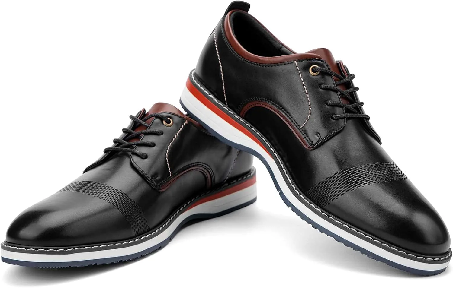 

Мужские оксфорды JITAI, легкая модная обувь с крыльями-броугами и шнуровкой, черный