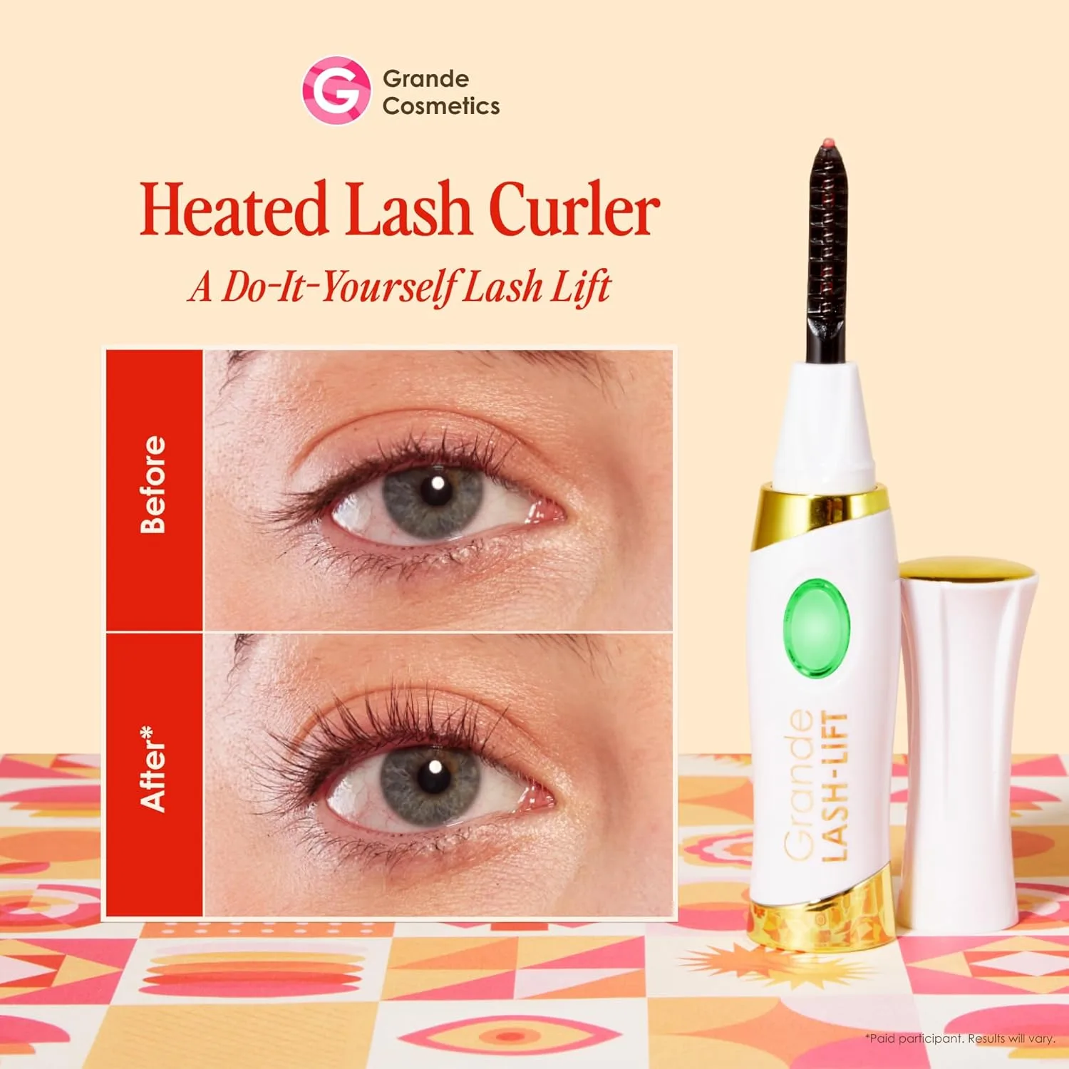 Щипцы для завивки ресниц Grande Cosmetics LASH-LIFT с подогревом - перезаряжаемые, удобные для путешествий, с 2 режимами нагрева - белые., White — фото 2