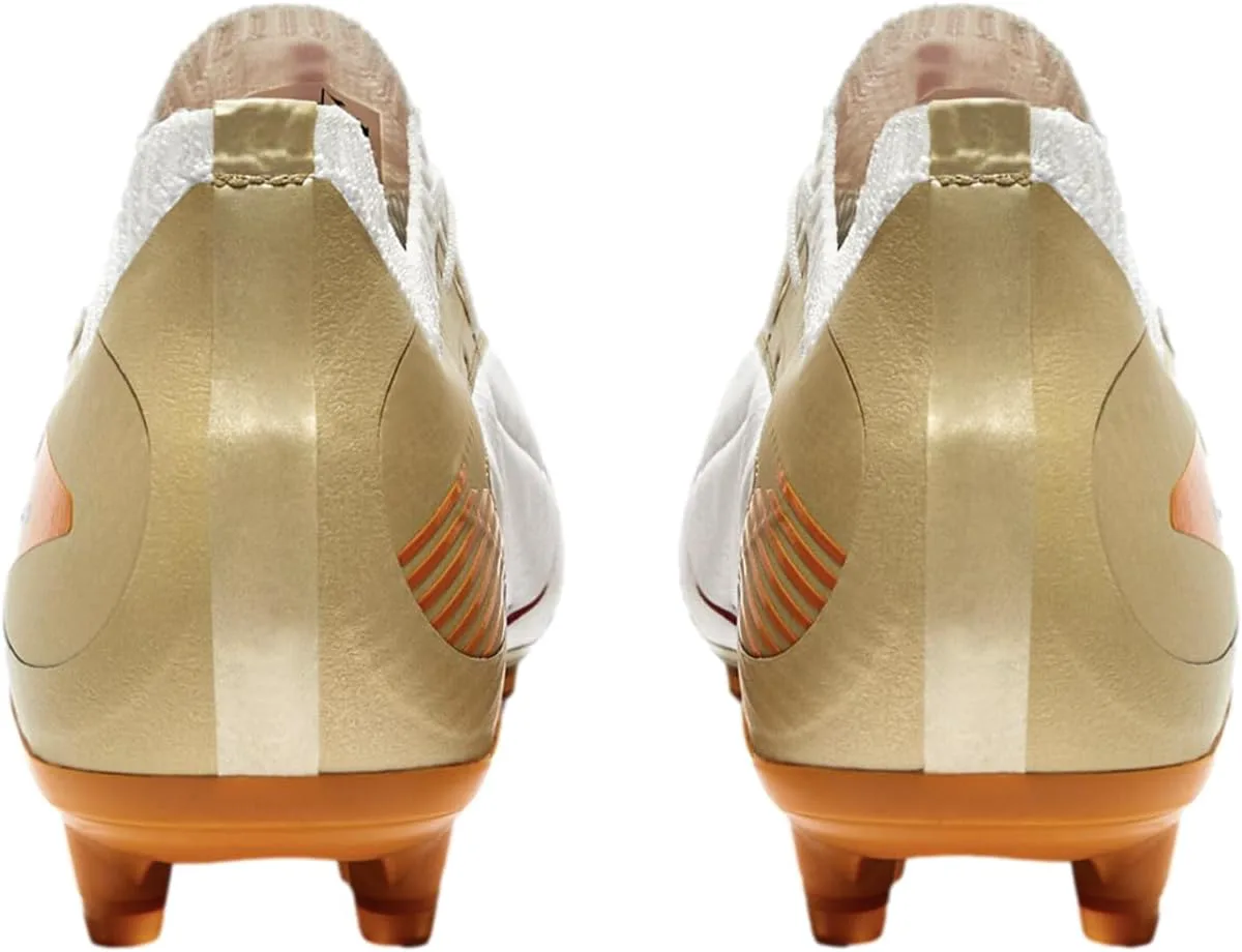 Футбольные бутсы Diadora Maximus Elite SLX для мужчин для твердого грунта - верх из премиальной кожи, конструкция с вязанием носка, сверхлегкая подошва, непревзойденная скорость на твердых покрытиях, белый/оранжевый — фото 3