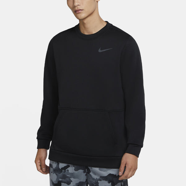 Толстовка Nike Therma Training Sport Round Collar Velvet Jacket Long Sleeve Men's Black, черный — фото 3