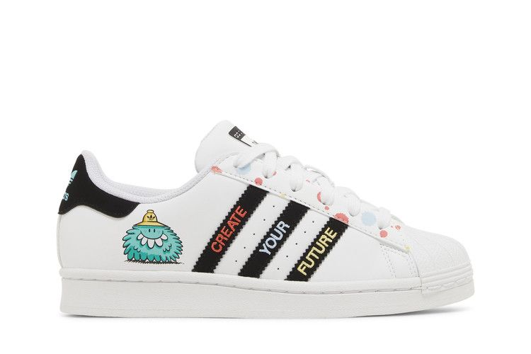 Кроссовки adidas Kevin Lyons x Superstar Big Kids 'Create Your Future', белый — фото 2