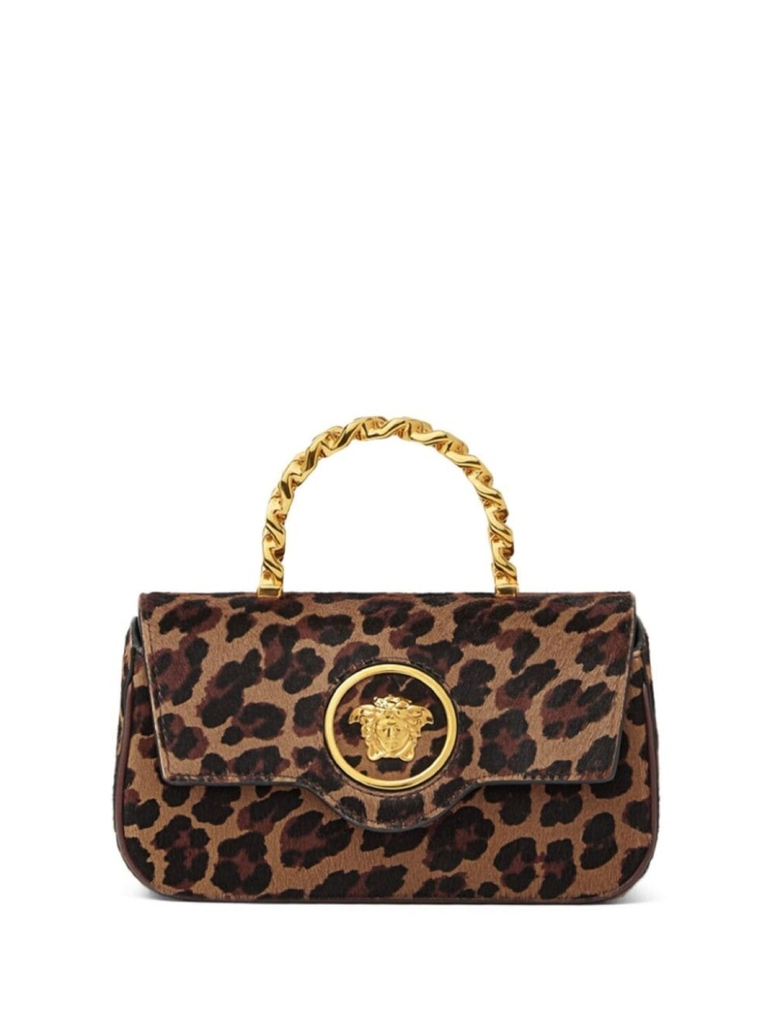 

Мини-сумка Versace La Medusa с леопардовым принтом, коричневый