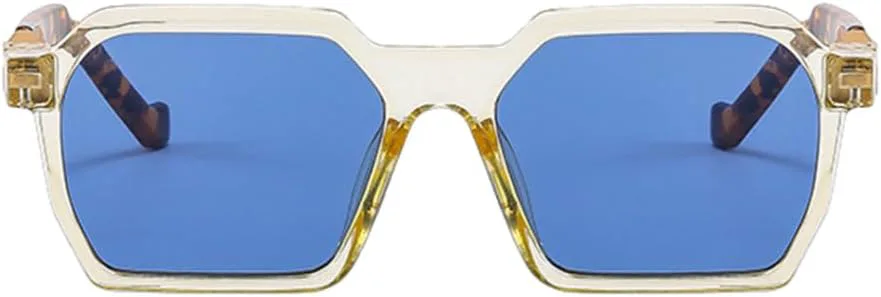 

Модные солнцезащитные очки Polygon для женщин, ретро-стиль, гелевые, цветные, UV400; для мужчин, трендовые, голубые и розовые солнцезащитные очки TYUVIVO, Leopard Tea