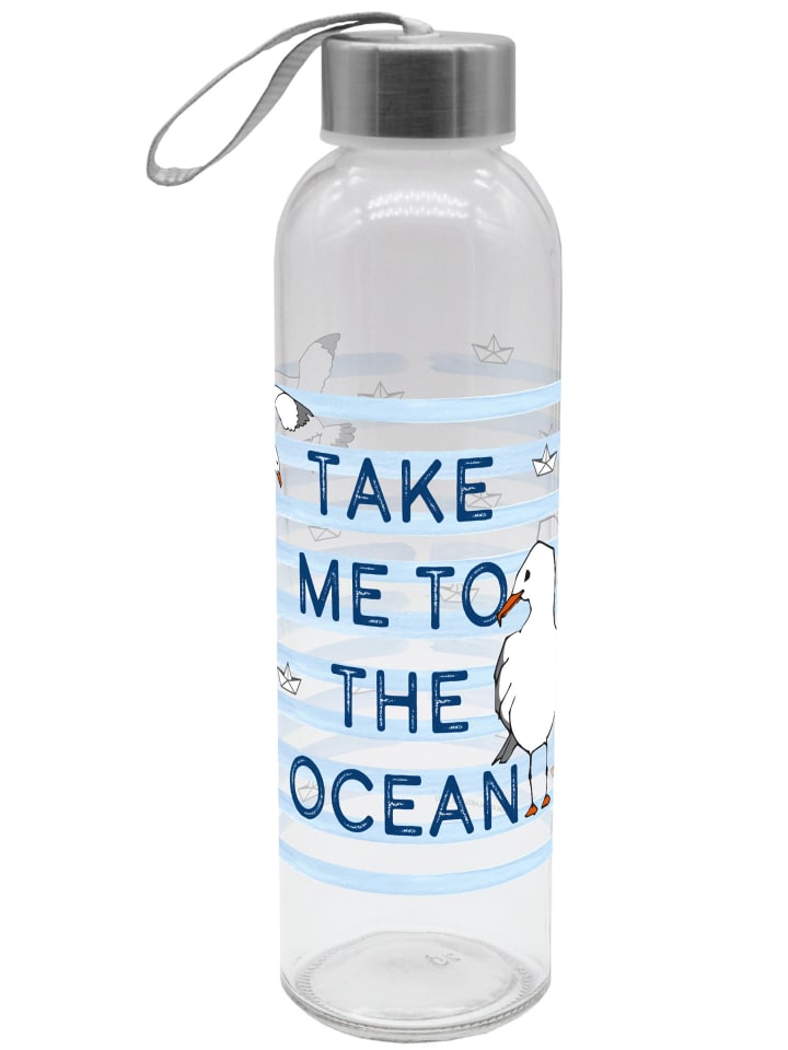 

Geda Labels Бутылка для напитков "Take me to the ocean" синего цвета - 500 мл