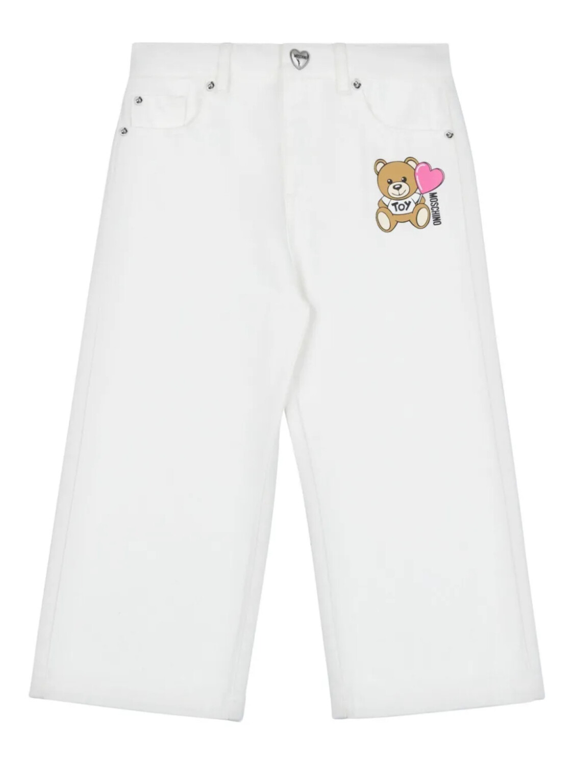 

Moschino Kids джинсы Teddy Bear, белый