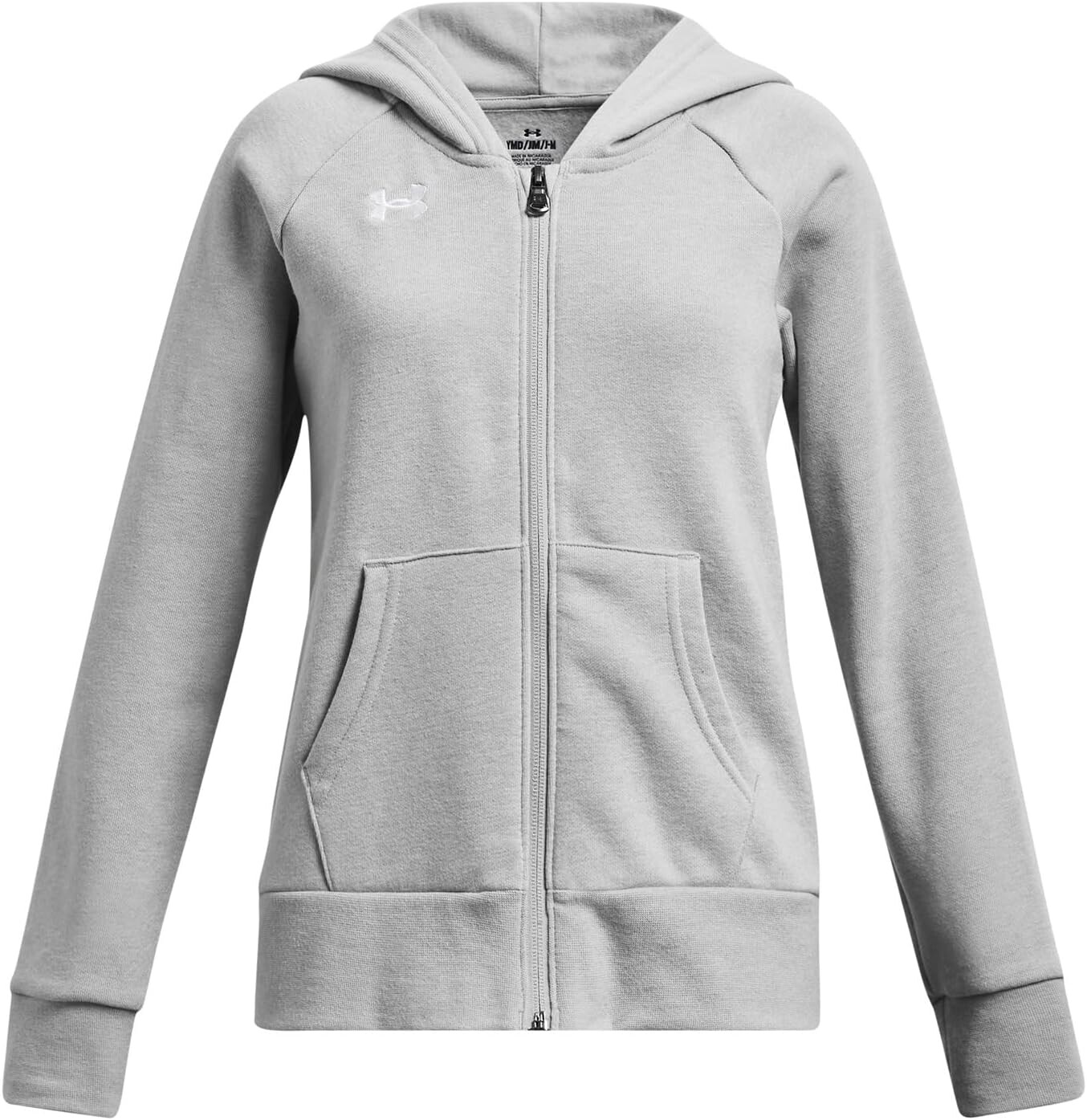 

Худи Under Armour Rival Fleece Full Zip Hoodie, цвет Mod Gray Light Heather/White