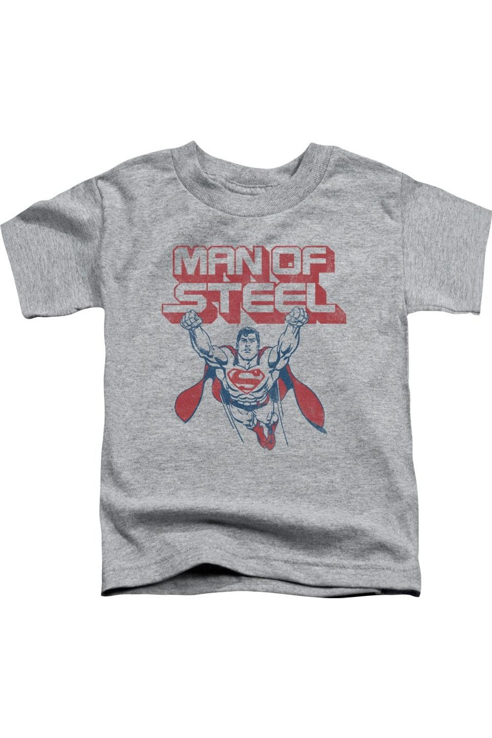 

Футболка с коротким рукавом для малышей в ретро-стиле Superman Steel Gildan, Athletic Heather