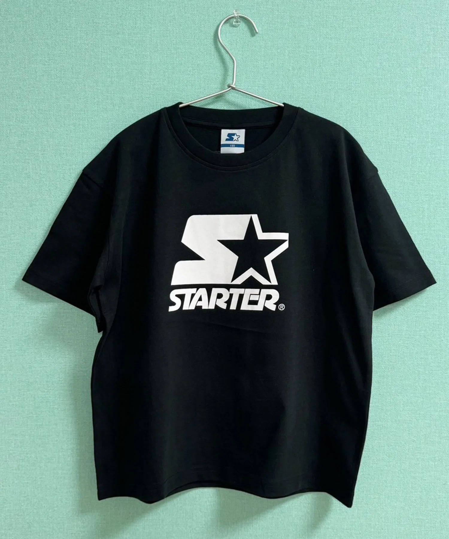 Детская футболка STARTER с принтом, чёрная