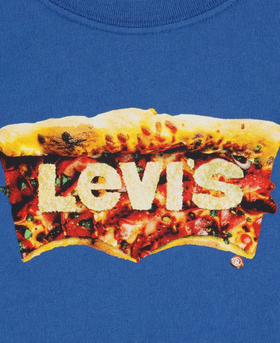 Детская футболка с круглым вырезом и графическим принтом, размер 4-7 Levi's, синий — фото 3