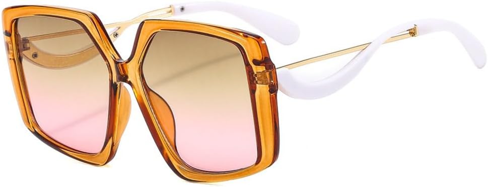 

Модные солнцезащитные очки неправильной формы для женщин с металлическими шарнирами, в стиле ретро, ​​женские солнцезащитные очки с защитой от УФ-излучения UV400 для мужчин TYUVIVO, Tea