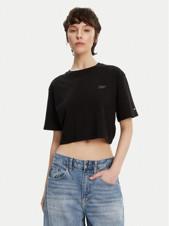 

Футболка свободного кроя DW0DW20324 Tommy Jeans, черный