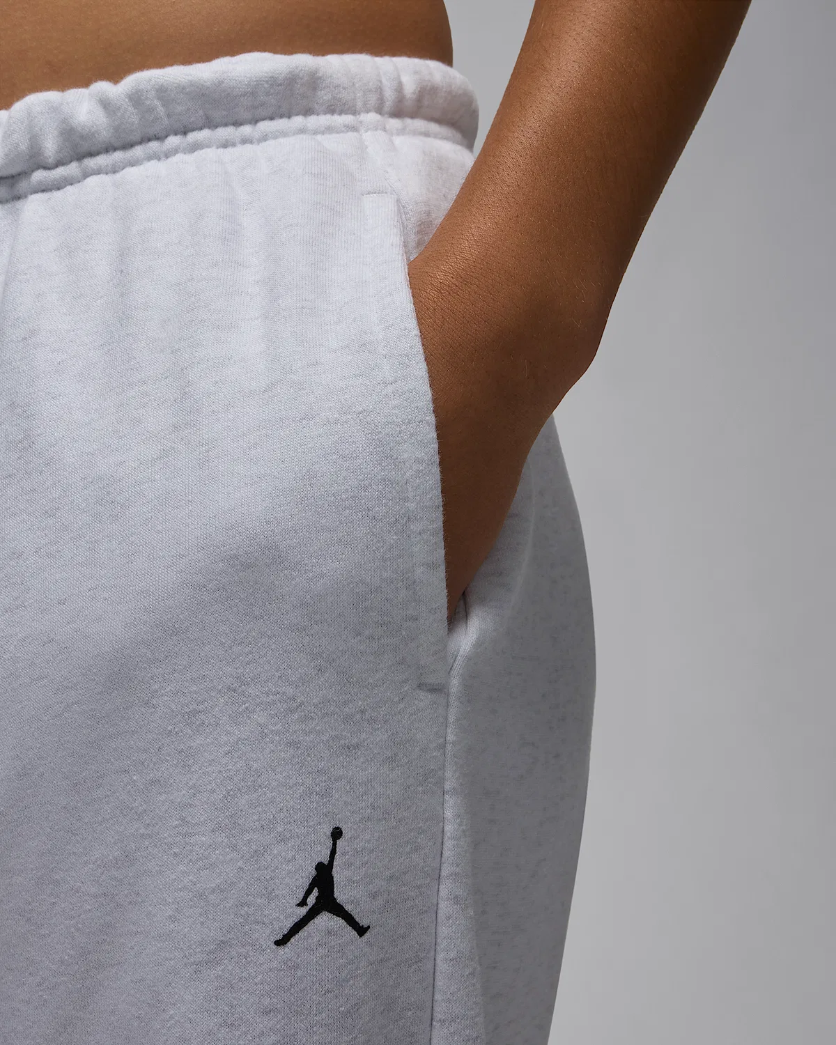 Женские флисовые штаны Dri-FIT Jordan Sport Crossover, Birch Heather/Black — фото 3