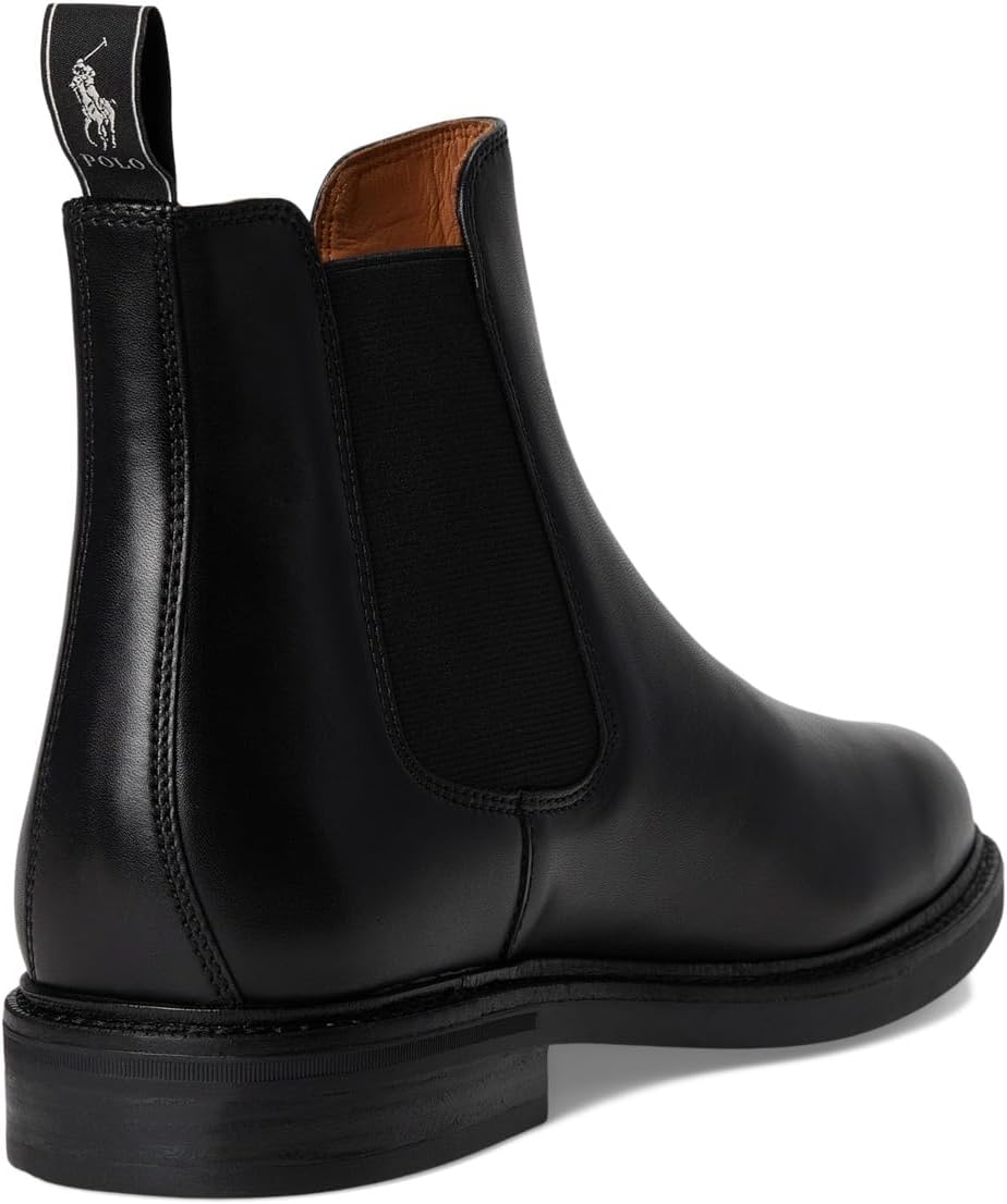 POLO RALPH LAUREN мужские кожаные челси-ботинки Asher, Black — фото 3