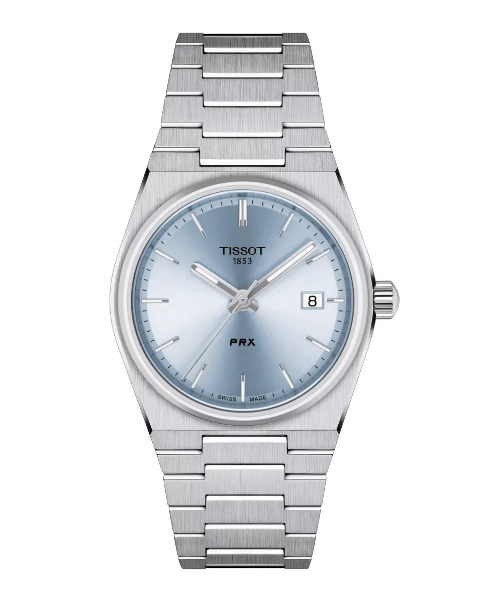 

Женские часы коллекции PRX 35 из стали Tissot, серебряный