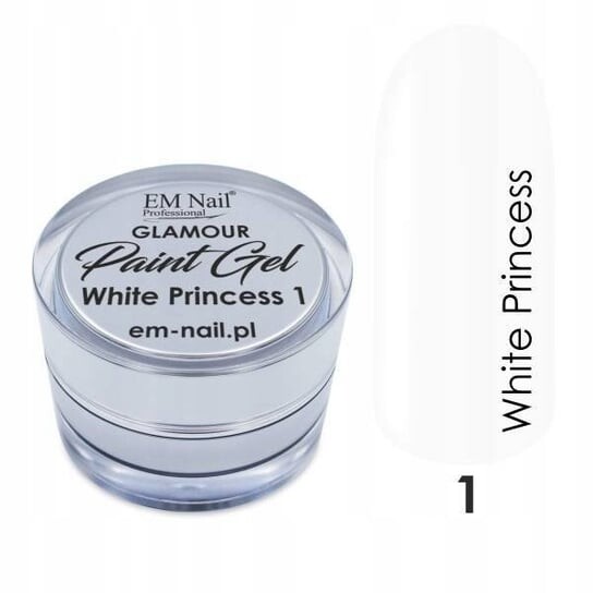 

Декоративный гель, Краска-гель White Princess EM Nail