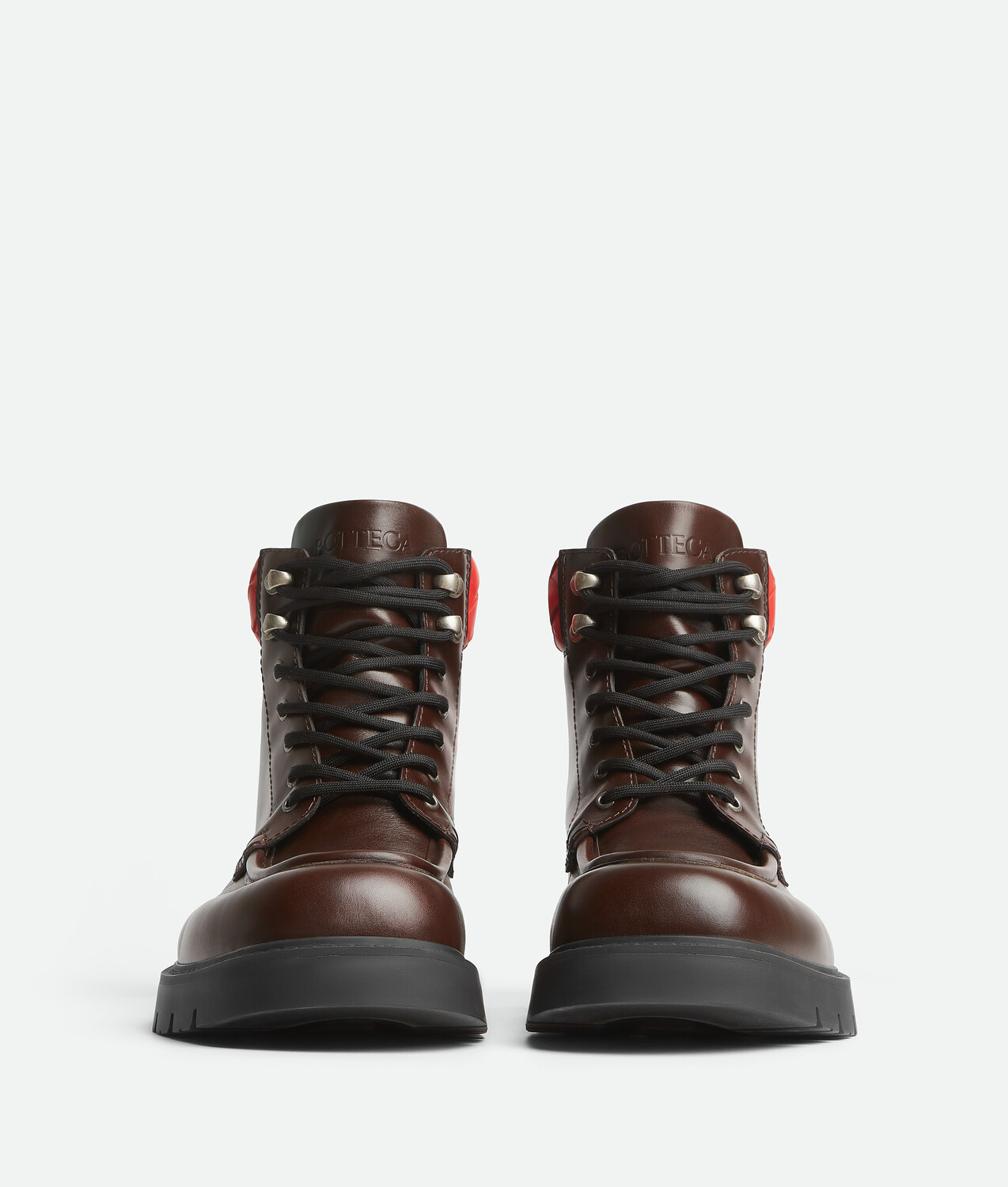 Haddock lace-up ankle boot BOTTEGA VENETA, темно-красный/шоколадная вишня — фото 3