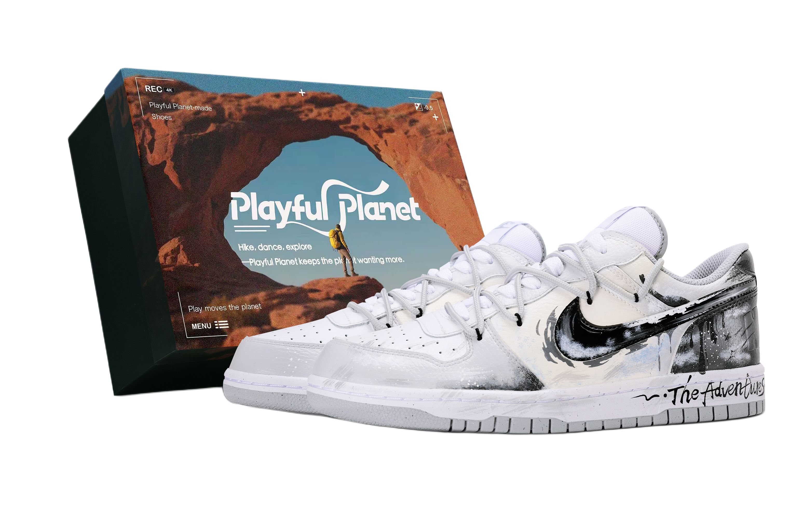 

Большие устойчивые к истиранию низкие кроссовки для скейтбординга мужские black white gray Nike, черный белый серый